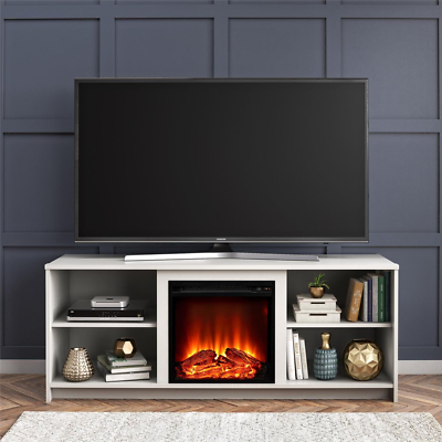 #ad Fireplace TV Stand for Tvs up to 65quot; White $216.99
