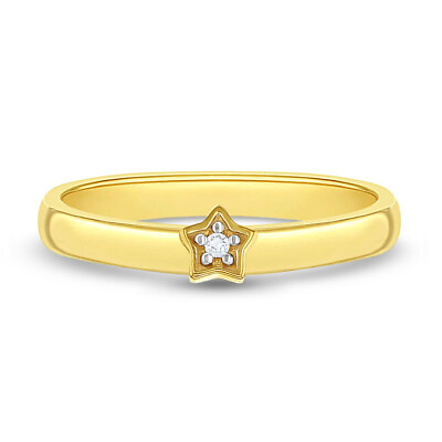 #ad 925 Sterling Silver Dainty Clear CZ Single Star Ring for Teenage Girls $11.99