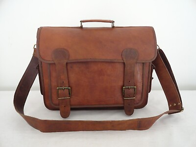 #ad 16quot; Leather Briefcase Office Messenger Bag Laptop Satchel Business Shoulder Bag $67.75