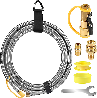 #ad Propane Hose w Shutoff Valve 12FT for RV to Grill 1 4#x27;#x27; Quick Connect Tank $59.99