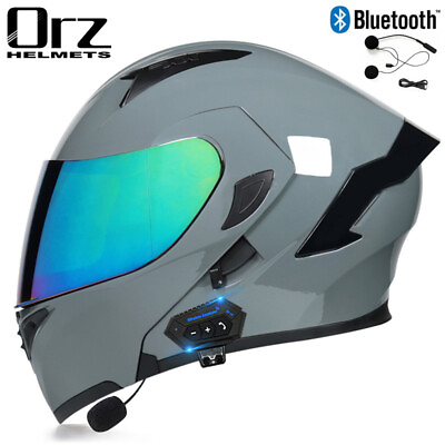 #ad DOT Modular Motorcycle Bluetooth Helmet Full Face Dual Visor Flip Up Moto Helmet $79.99