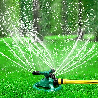 #ad Garden Sprinkler Adjustable 360 Degree Rotation Lawn Sprinkler Large Area Cov... $14.12