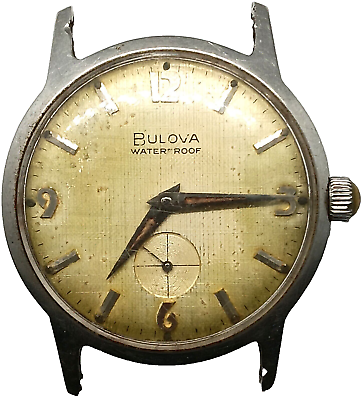 #ad E623 mens Vintage Works 1965 Bulova Crosshair Sub Dial Manual Wind M5 Watch lot $124.99