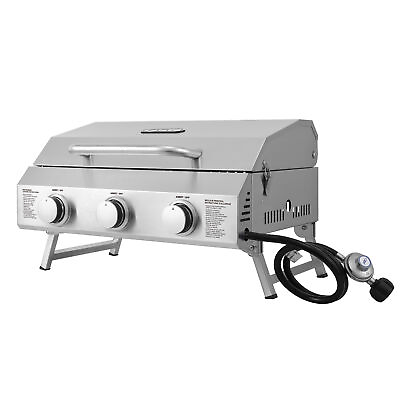 #ad NXR 3 Burner Portable Propane Gas Grill Tabletop Camping Tailgating Beach $148.48