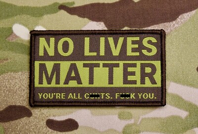 #ad Subdued No Lives Matter Woven Uniform Patch Multicam Parody NLM Hook Loop $8.25