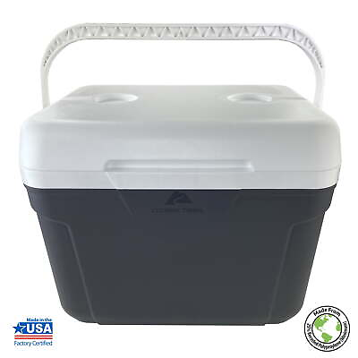 #ad 30 QT Hard Side Cooler 42 Can Capacity Gray $16.99