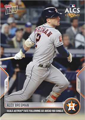 #ad ALEX BREGMAN SEALS ASTROS FATE With Go Ahead RBI Single Topps Now 1130 $8.88