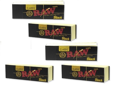 #ad RAW BLACK Natural Unrefined TIPS 5 Packs 100% RAWthentic Limited Edition $8.38