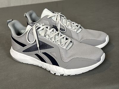 #ad Reebok Flexagon Force 3 wide 4E GY4364 Men#x27;s Cold Gray Navy Training Shoes NR267 $23.97