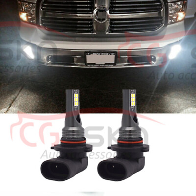 #ad 9006 6000K White Projector Lens LED Fog Light Bulbs For Dodge Ram 1500 2500 3500 $19.12