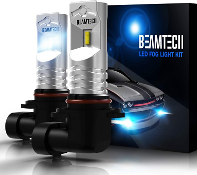 #ad BEAMTECH H10 Led Fog Light Bulb9145 9140 CSP Chips 6500K 800 Lumens Xenon White $35.96