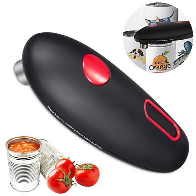 #ad Electric Automatic Can Opener Smooth Edge Bottle Jar Opener Handheld Can Opener $12.99