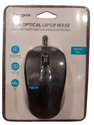 #ad Targus AMU650 3 Button Optical Sensor USB Wired Laptop Mouse AMU80US $10.00