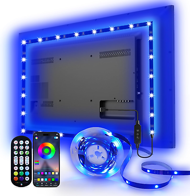 #ad LED Strip Lights 9.8 Ft USB Powered LED Lights for TV 32 60 Inch RGB Color Chang $12.09