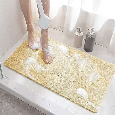 #ad Shower Mat Bathtub Mat Non Slip Soft Tub Mat with Drain PVC Loofah Bath Mat NEW $14.94