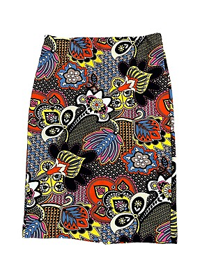 ECI NEW YORK Skirt Large 12 14 stretch waist Multicolor Floral $12.00
