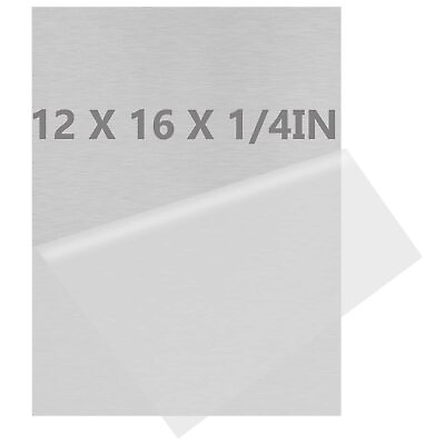 #ad 6061 T651 Aluminum Sheet Metal 12 x 16 x 1 4 6MM Inch Thick Flat Plain Alum... $48.19