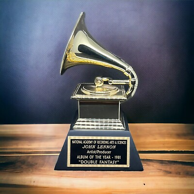 #ad Grammy Award Trophy REPLICA Music Souvenir John Lennon Album of the Year 1981 $190.00