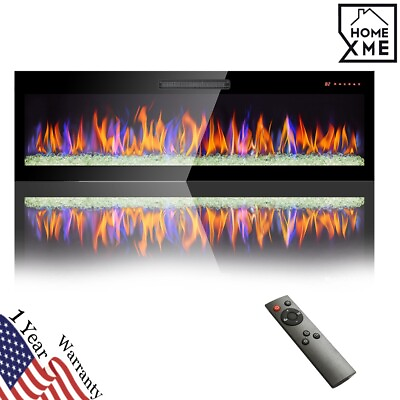 #ad 60quot; Ultra Thin Electric Fireplace Wall Mounted amp; Recessed Fireplace Heater $299.00