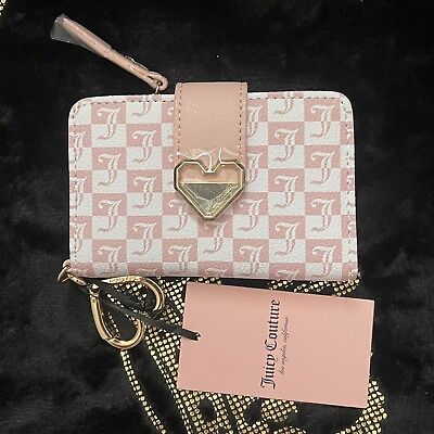 #ad NWT Juicy Couture Pink Diamond Modern Chic Tab Card Wallet $30.00