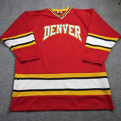 #ad Vintage K1 Hockey Jersey Adult 2XL Red Denver Colorado Made in USA Mens $49.99