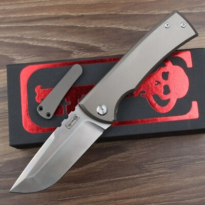 #ad #ad New M390 Steel Blade TC4 TITANIUM Handle Survival Pocket Folding Knife FC167 $72.89