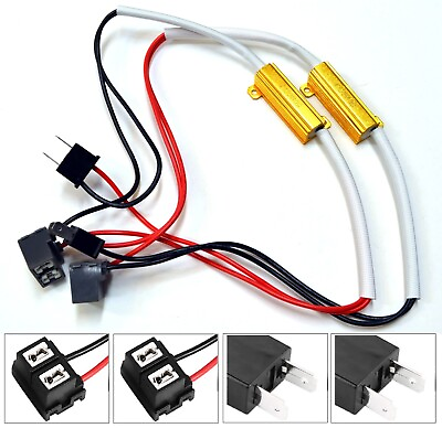 #ad Wire LED Resistor Canceler Error Decoder H7 Light Cornering Flicker Stop Lamp $15.20