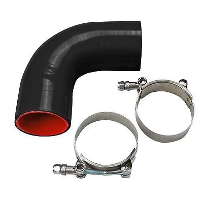 #ad 4quot; Inch 102mm 90 Degree Elbow Silicone Hose Turbo Coupler Intake Pipe 2xClamps $16.88
