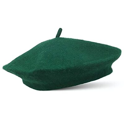 #ad Classic Stretchable Wool French Beret Green $24.28