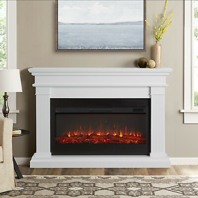 #ad RealFlame Beau Infrared Electric Fireplace with Extra Long Firebox White $1183.00