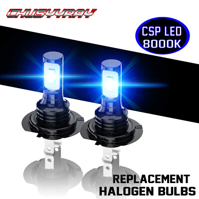 #ad #ad H7 Ice Blue 8000K Super Bright 8000LM LED Headlight Bulbs Kit High or Low Beam $13.99
