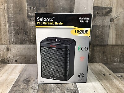 #ad Selanto PTC Ceramic Heater FH131B 1500W Adjustable Thermostat Overheat Protect $24.99
