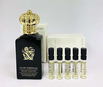 Clive Christian Original Collection X Masculine Perfume Spray Vial 5x2ml NIB $49.95
