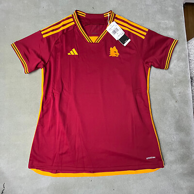 #ad Adidas AS Roma 2023 24 Home Soccer Jersey IK7159 Size: Large Women’s $54.97