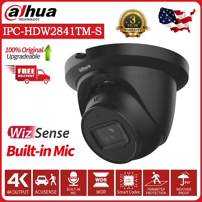 #ad New Dahua 4K 8MP IP Camera IPC HDW2841TM S SMD Plus MIC IP67 WDR IR POE Turret $97.55