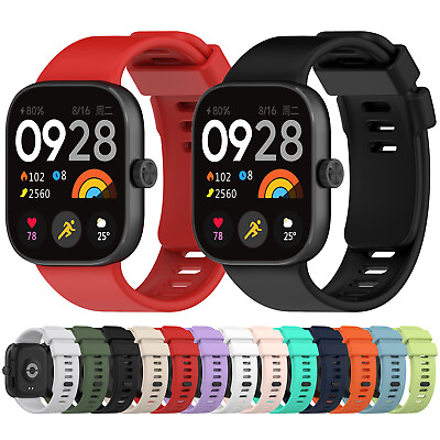 #ad Silicone Watch Strap Soft Reverse Buckle Band Watch Accessory for Redmi watch 4 $5.44