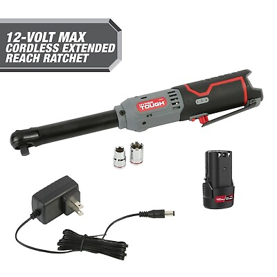 #ad 2V Max* Lithium Ion 3 8 in Cordless Extended Reach Ratchet w Battery and Charge $55.89