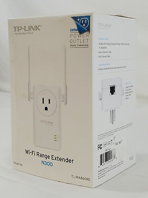 #ad TP Link 300Mbps WiFi Range Extender N300 w Extra Power Outlet $12.99