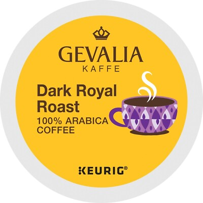 #ad 96 PACK GEVALIA DARK ROYAL ROAST COFFEE KOSHER K CUP PODS FREE SHIPPING $34.99