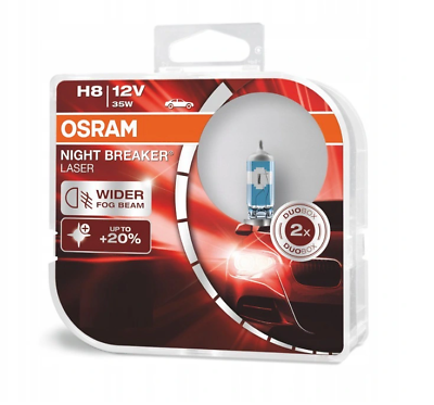 #ad OSRAM Night Breaker LASER H8 Car Headlight Bulb 64212NL HCB Twin $40.36