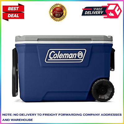 #ad Coleman 316 Series Insulated Portable CoolerHeavy Duty Wheels100 Can Capacity $55.99