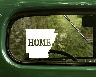 #ad 2 ARKANSAS HOME DECALs Map Sticker For Car Truck Laptop Rv Window Bumper $4.95