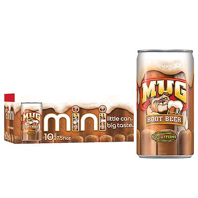 #ad Mug Root Beer Soda 7.5 Ounce Mini Cans 10 Pack $8.95