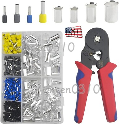 #ad 440 390x Cold Pressed Crimp Connectors Electrical Wire Terminal End Ferrules Kit $11.99