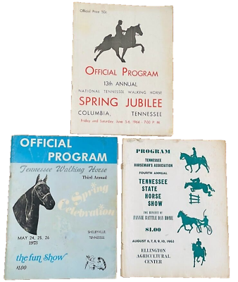 #ad COLUMBIA TENNESSEE Walking Horse Vintage Program Book LOT OF 3 Souvenir Programs $16.00