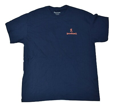 #ad Browning Womens Navy Buckmark Tee Shirt New L $7.99