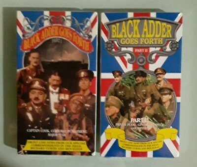 #ad bbc BLACK ADDER GOES FORTH VHS VIDEOTAPE LOT NEW corner edge dings $8.98