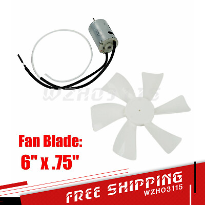 #ad RV Vent Motor with Fan Blade 12 Volt Home Bathroom Mobile RV Motor Exhaust White $8.99