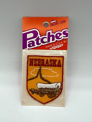 #ad Nebraska Vintage VOYAGER Patch US State Iron Embroidered Traveler Patch $5.50
