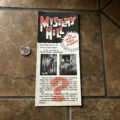 #ad Vtg Mystery Hill Gatlinburg Tennessee Brochure Defy Gravity V1 $11.27